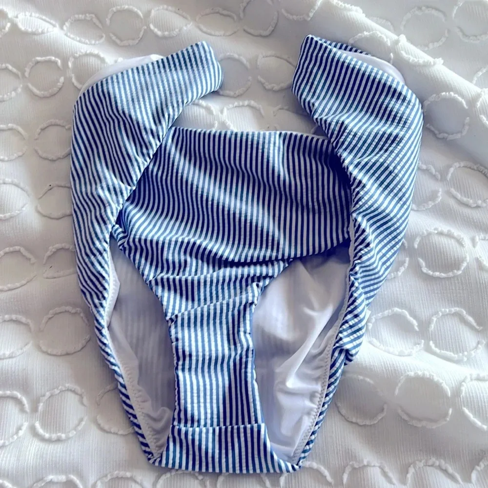 J.Crew Striped Hipster bikini bottom in seersucker Plus Size 3X